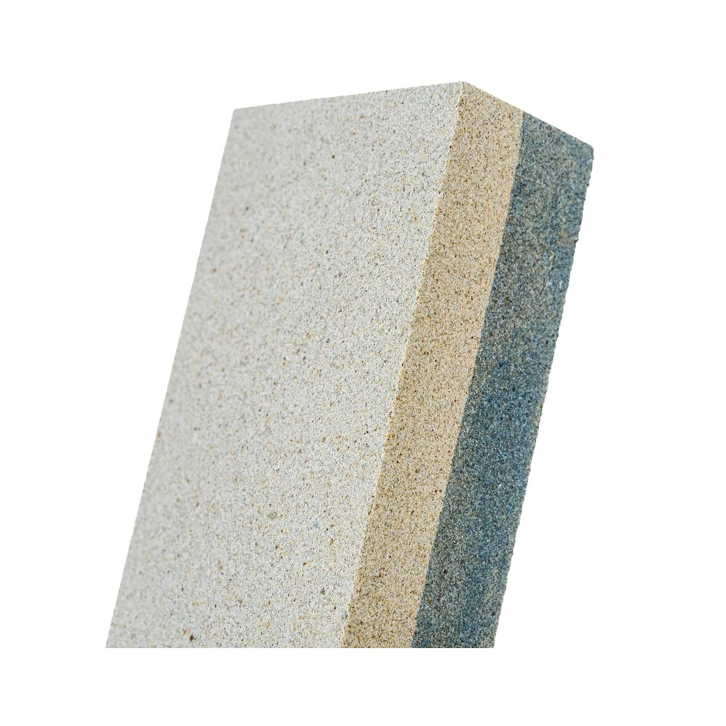 Брусок абразивный FIT 38321, 25х50х150 мм, прямоугольный, двухсторонний, Р120, Р240, оксид алюминия