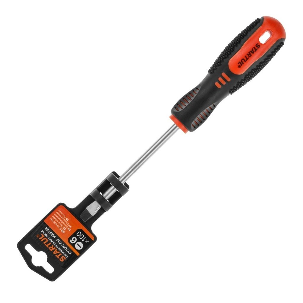 Отвертка шлицевая Startul Master ST3092-610, SL6х100 мм, двухкомпонентная рукоятка