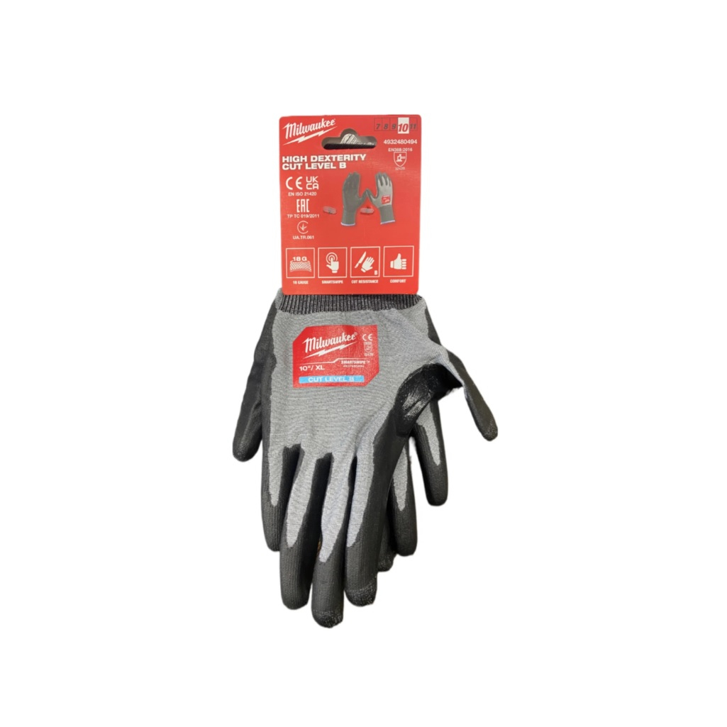 Перчатки защитные Milwaukee High Dexterity Cut Level B, 10/XL, 4932480494