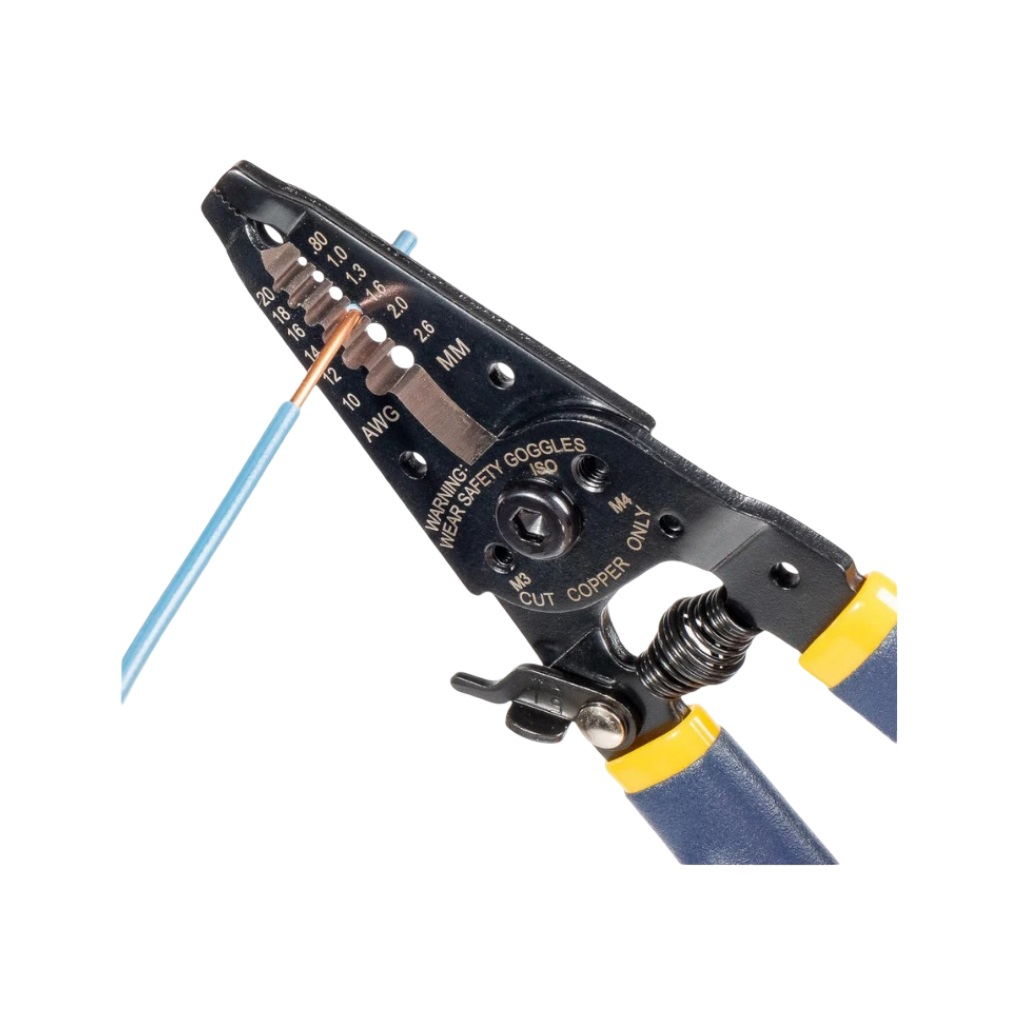 Инструмент для снятия изоляции и резки проводов КВТ WS-01C 55947, двухкомпонентные рукоятки