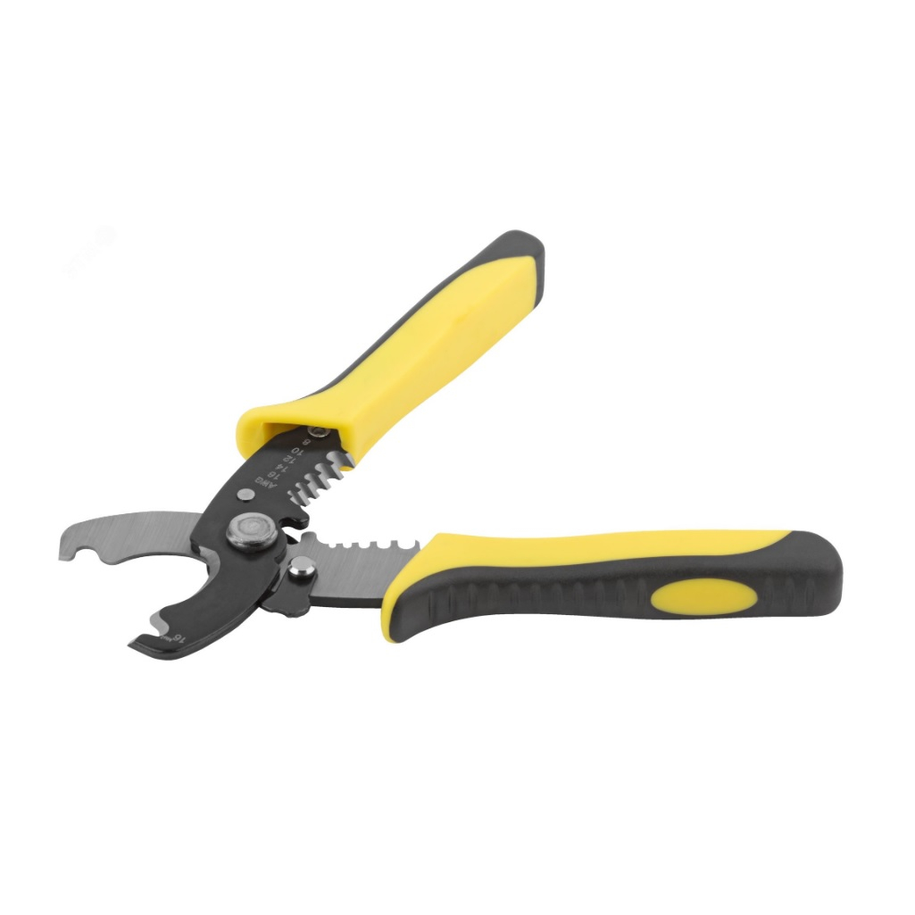 Кабелерез со съемником изоляции FIT 60051, 1.3-4.6 мм, 180 мм, мягкая оплетка ручек