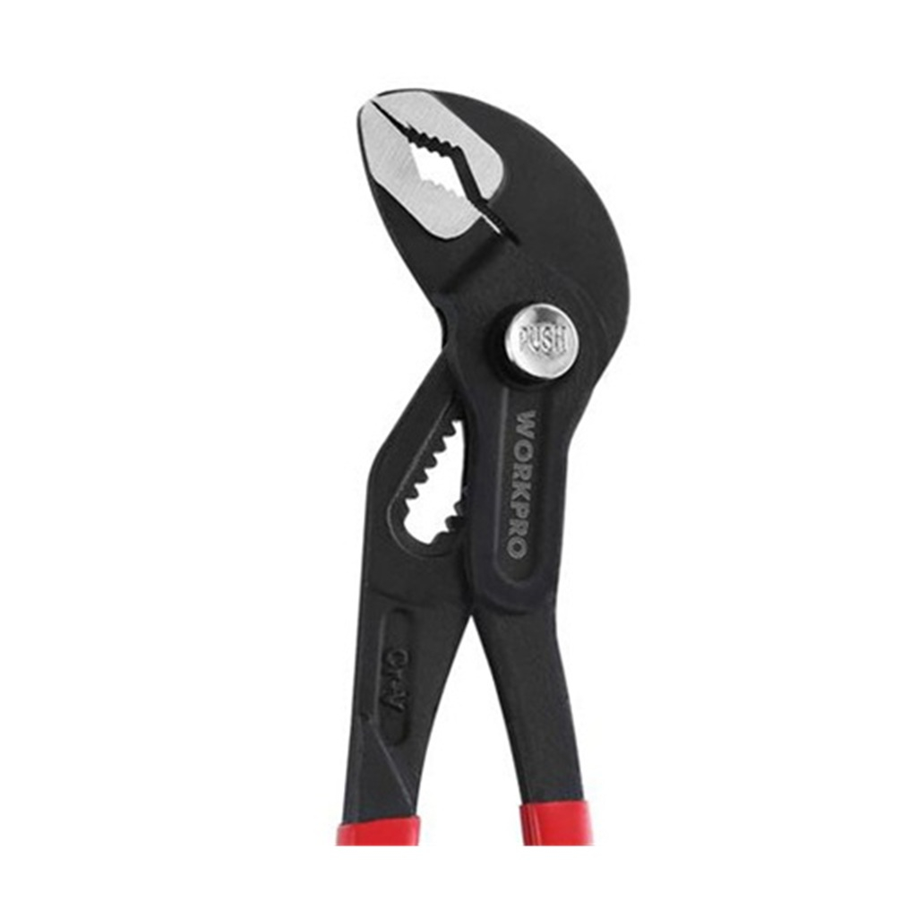 Клещи переставные Workpro WP231163 с кнопкой быстрой регулировки, сталь, 180 мм