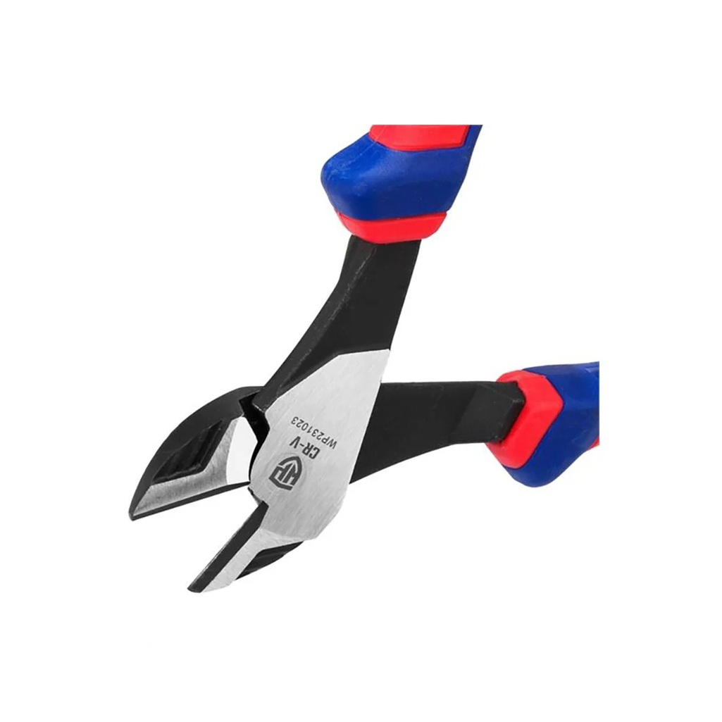 Бокорезы усиленные Workpro WP231023, двухкомпонентные рукоятки, сталь, 180 мм