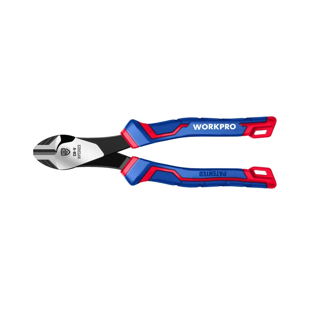 Бокорезы усиленные Workpro WP231023, двухкомпонентные рукоятки, сталь, 180 мм