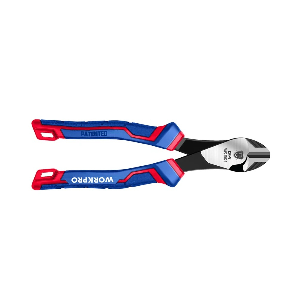 Бокорезы усиленные Workpro WP231023, двухкомпонентные рукоятки, сталь, 180 мм