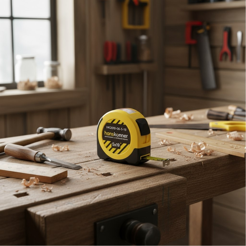 Рулетка Hanskonner HK2010-06-5-19, клипса для крепления, 5 м х 19 мм