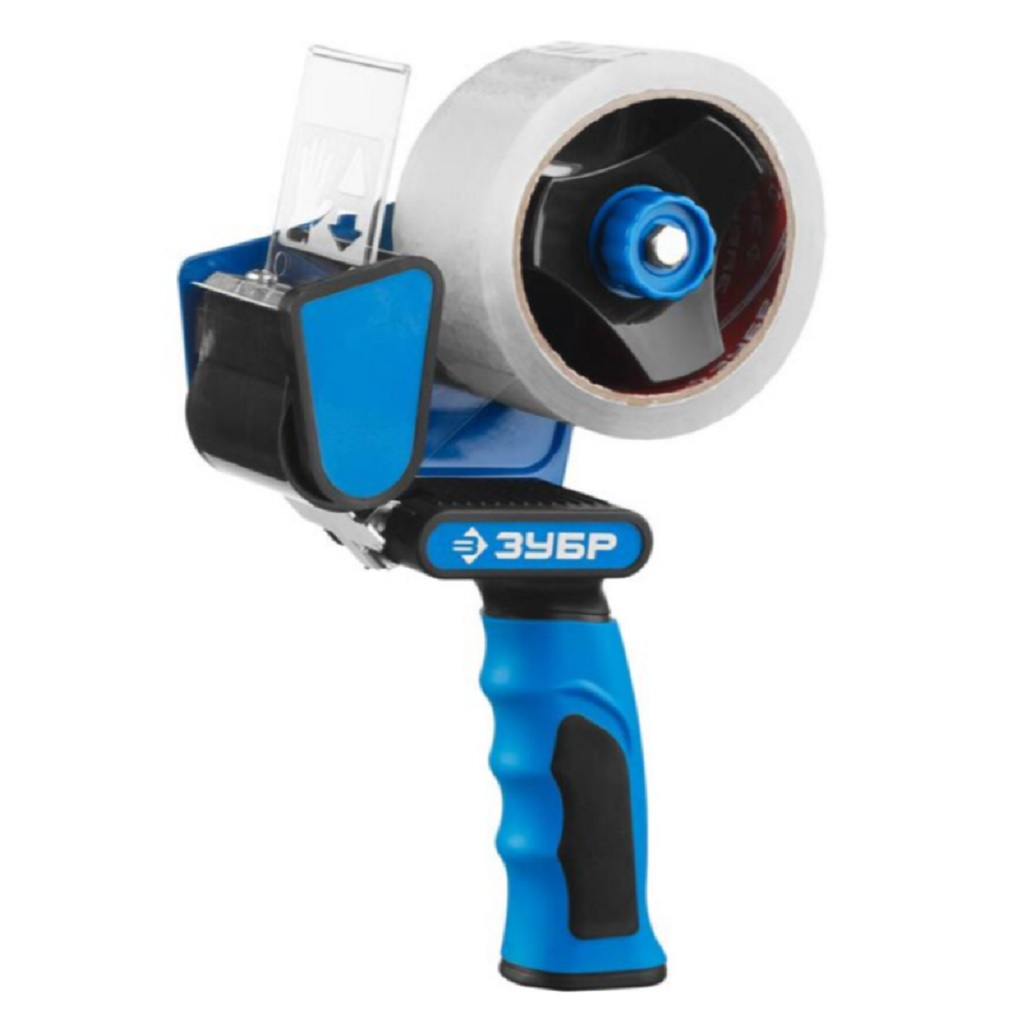 Диспенсер Зубр 12015 для клеящих лент, двухкомпонентная рукоятка, ширина 50 мм