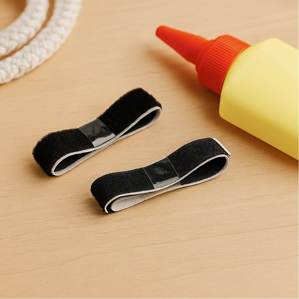 Лента-липучка  Сила притяжения THL72-07 ПВХ, самоклеящаяся, черная, 19 х 460 мм