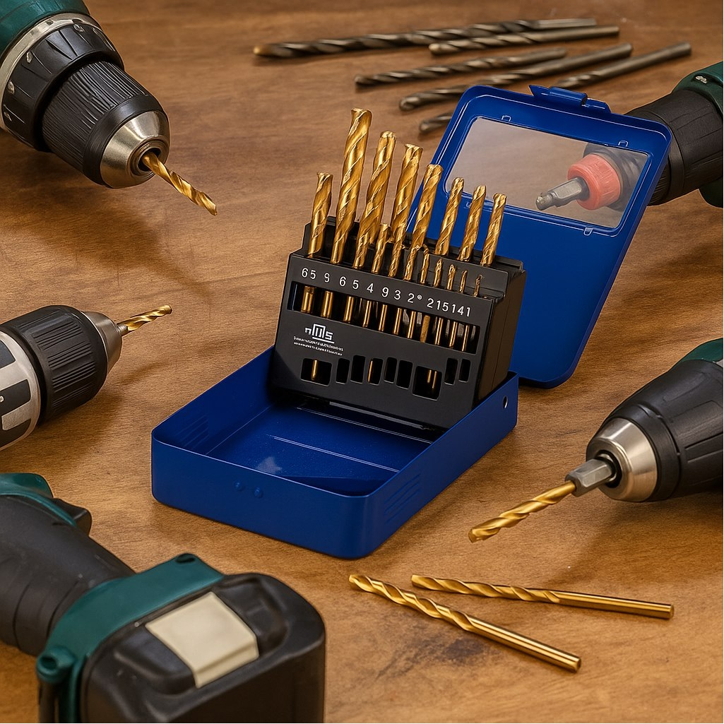 Набор сверл по металлу Mos 35744М, HSS, металлический бокс, в упаковке 19 штук