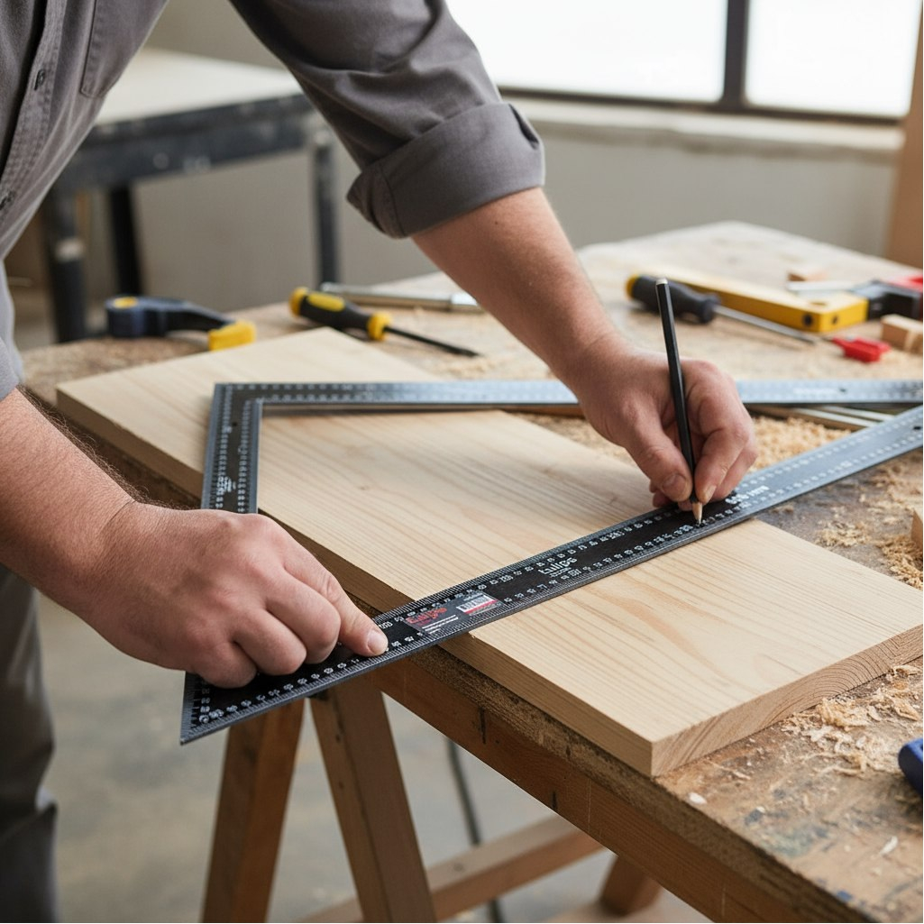 Угольник строительный Tulips tools II11-341, цельнометаллический, 600 мм