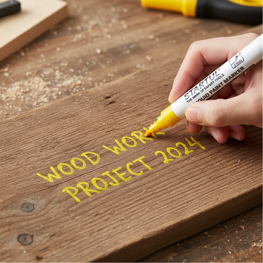 Маркер строительный Startul The mark of expert tools ST4360-04, желтый