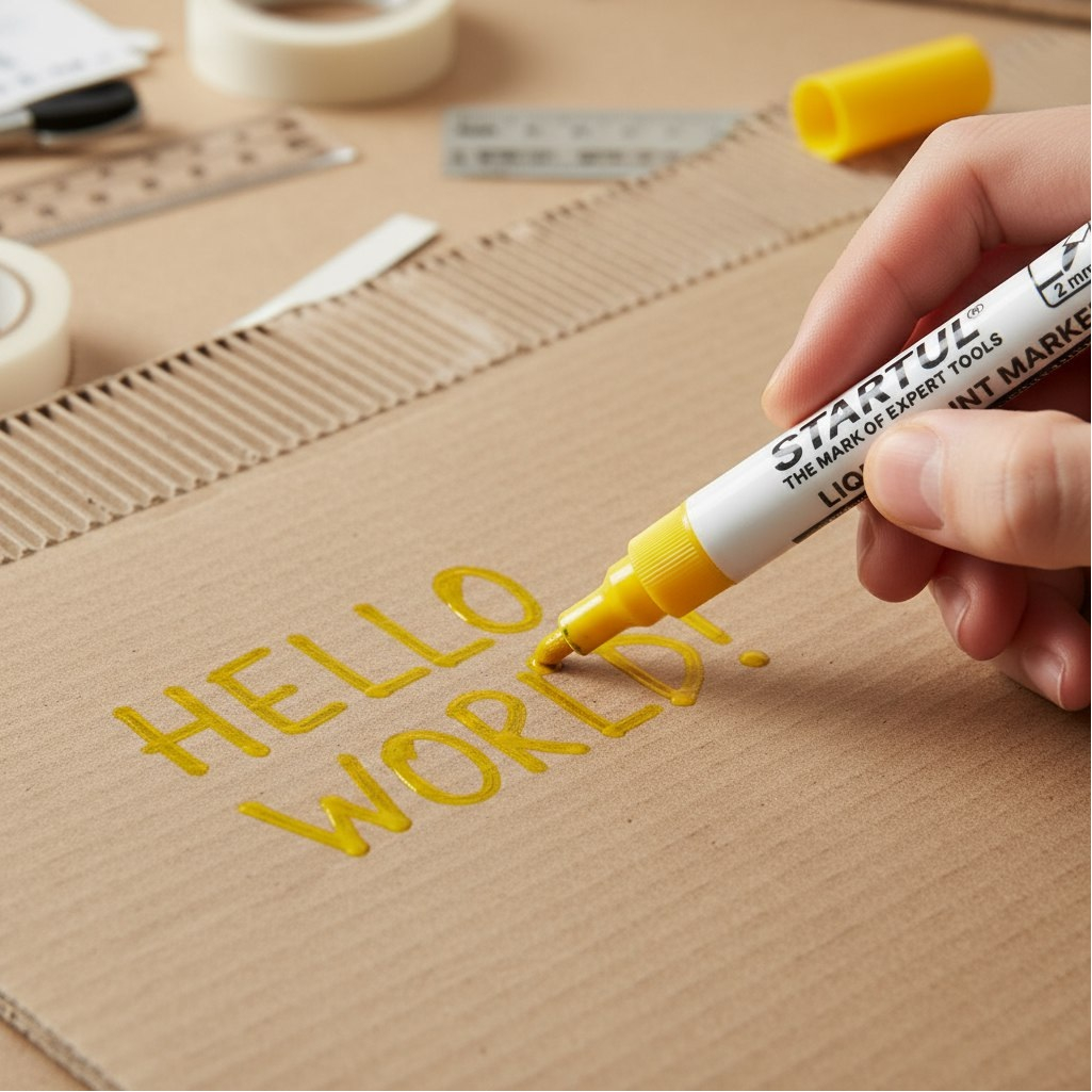 Маркер строительный Startul The mark of expert tools ST4360-04, желтый