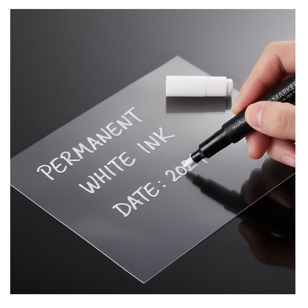 Маркер промышленный Munhwa WPMM-05, перманентный, белый, толщина линии 4 мм