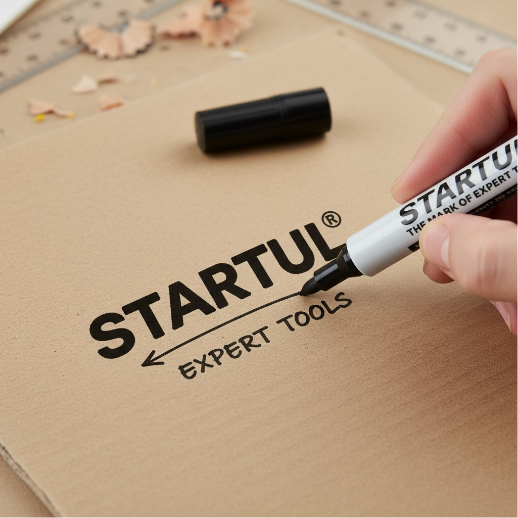 Маркер промышленный Startul The mark of expert tools, ST4340-01, фетровый, черный