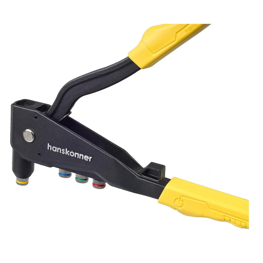 Заклепочник усиленный Hanskonner HK1070-01-265, для вытяжных заклепок диаметром 2.4, 3.2, 4, 4.8 мм, 265 мм