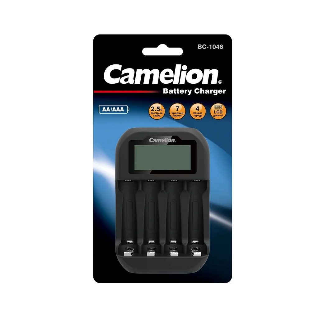 Устройство зарядное Camelion ВС-1046 для аккумуляторов AA/AAA, с индикацией, 4 слота