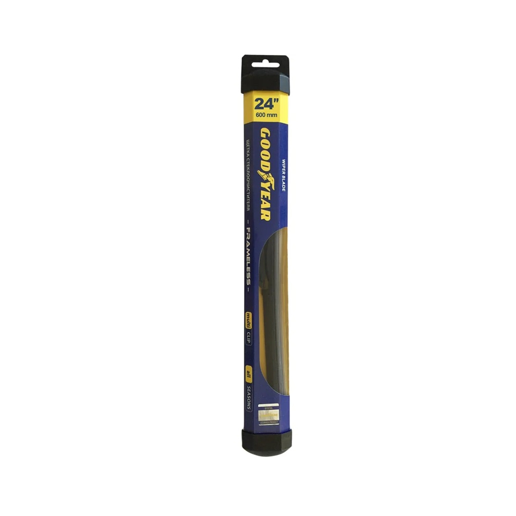 Щетка стеклоочистителя Goodyear Frameless MultiClip GY000424, бескаркасная, всесезонная, 60 см