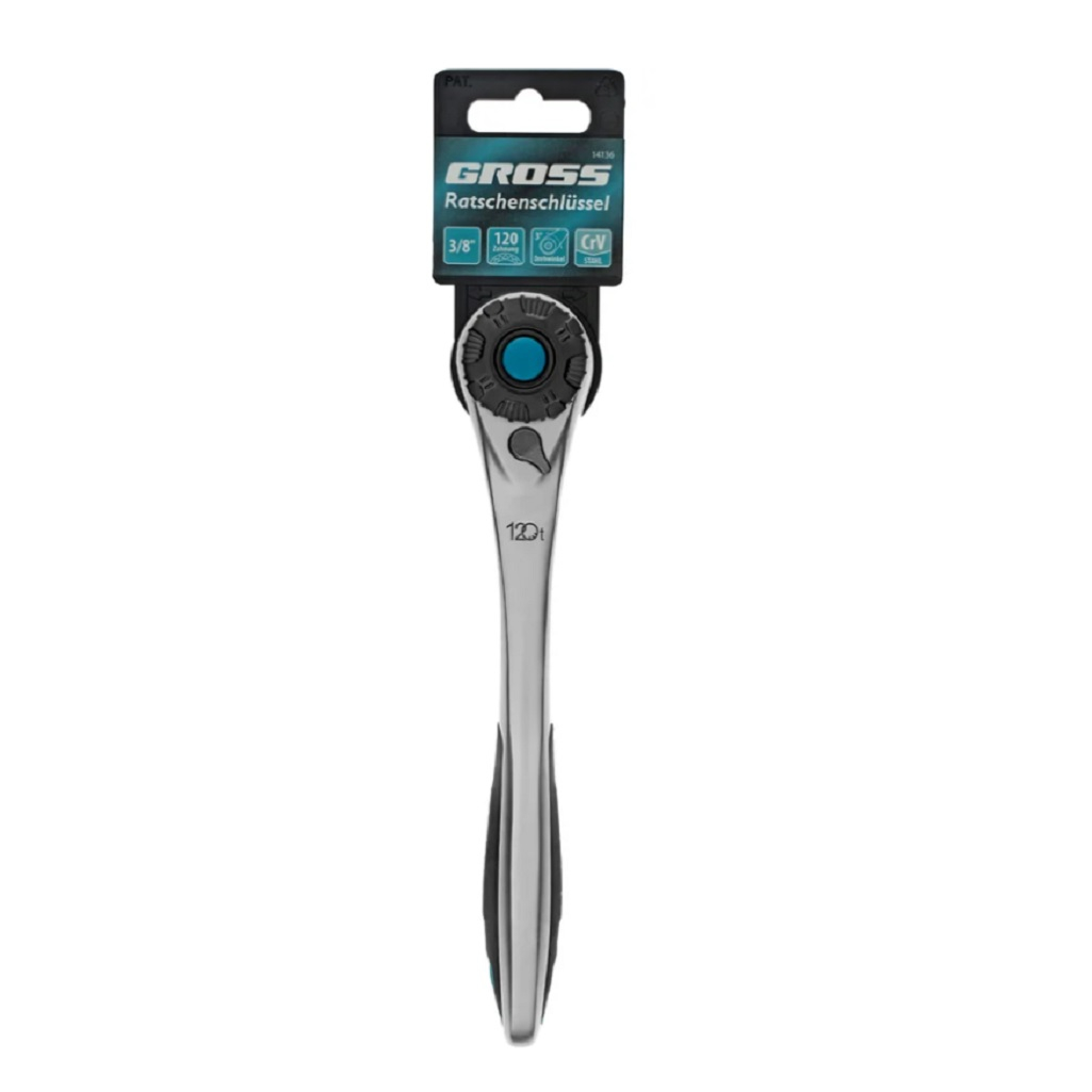 Ключ трещоточный Gross 3/8 120 зубьев 14136