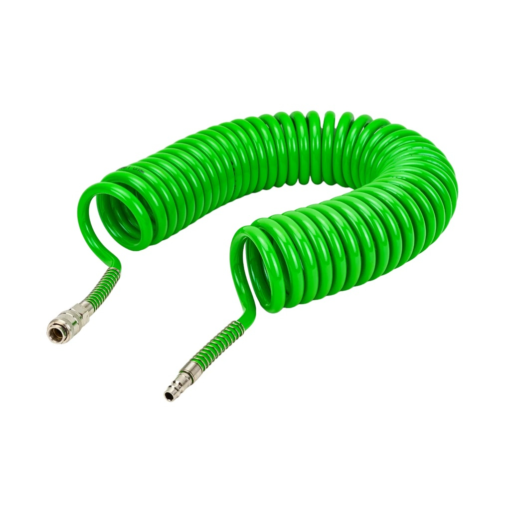 Шланг спиральный Eco AHU-1080 с быстросъемами, полиуретан, 8/12 мм, 10 м 