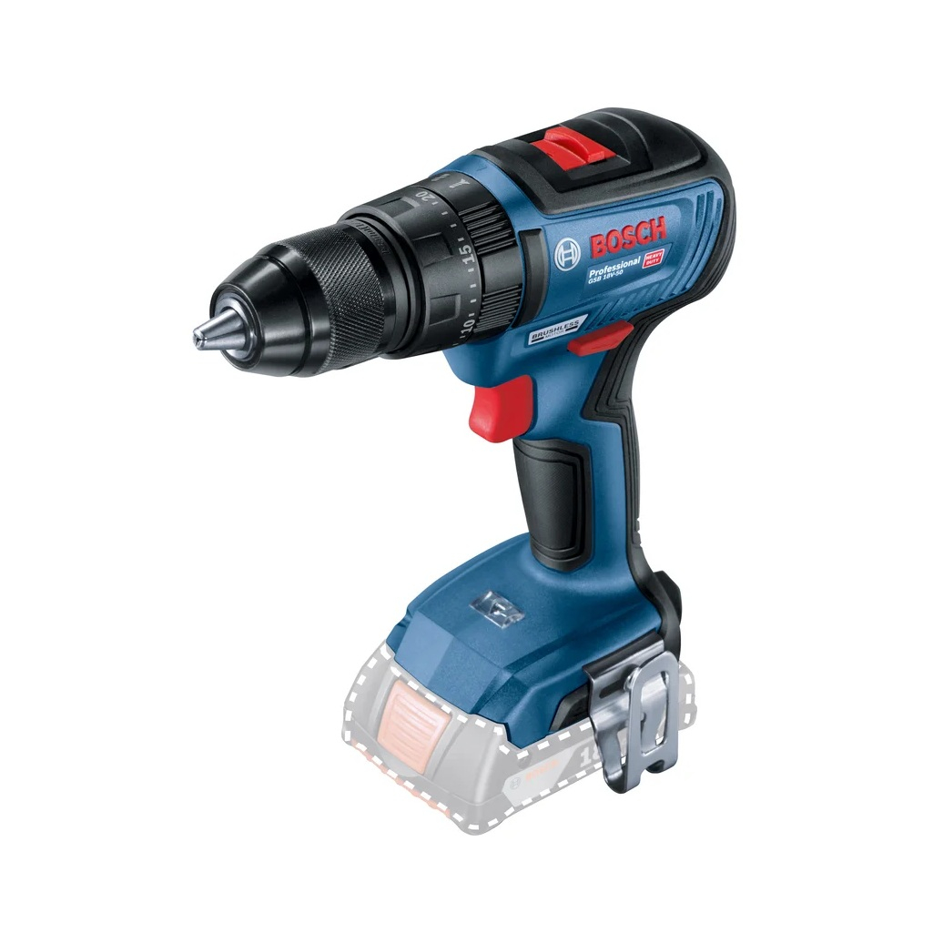 Дрель-шуруповерт аккумуляторная ударная Bosch GSB 18V-50, 18 В, 2 акк. х 2 Ah+з.у.
