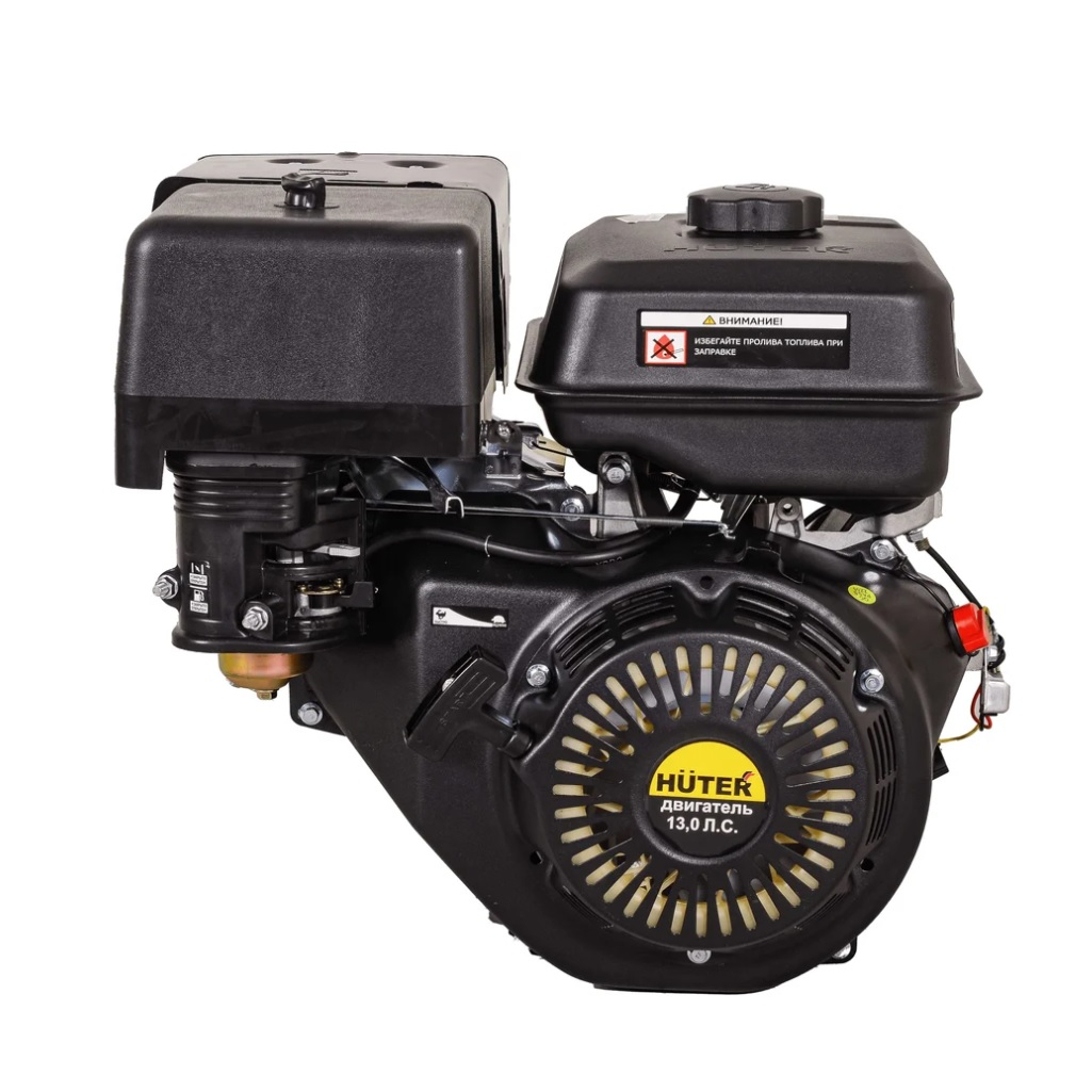 Двигатель бензиновый Huter GE-188F-25 70/15/4, ручной стартер, низкий уровень шума