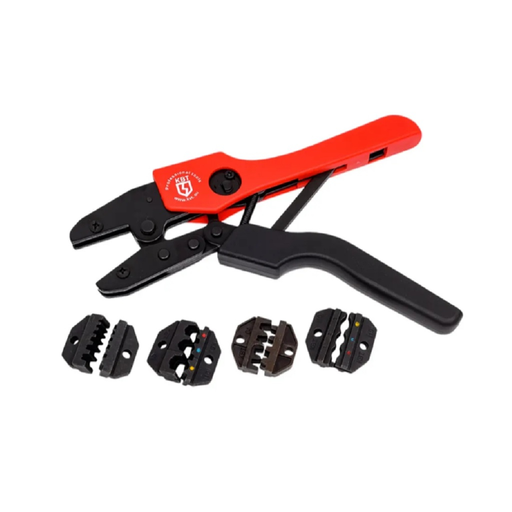 Пресс-клещи КВТ СТК+8 83347, с набором номерных матриц, автоклеммы, в сумке