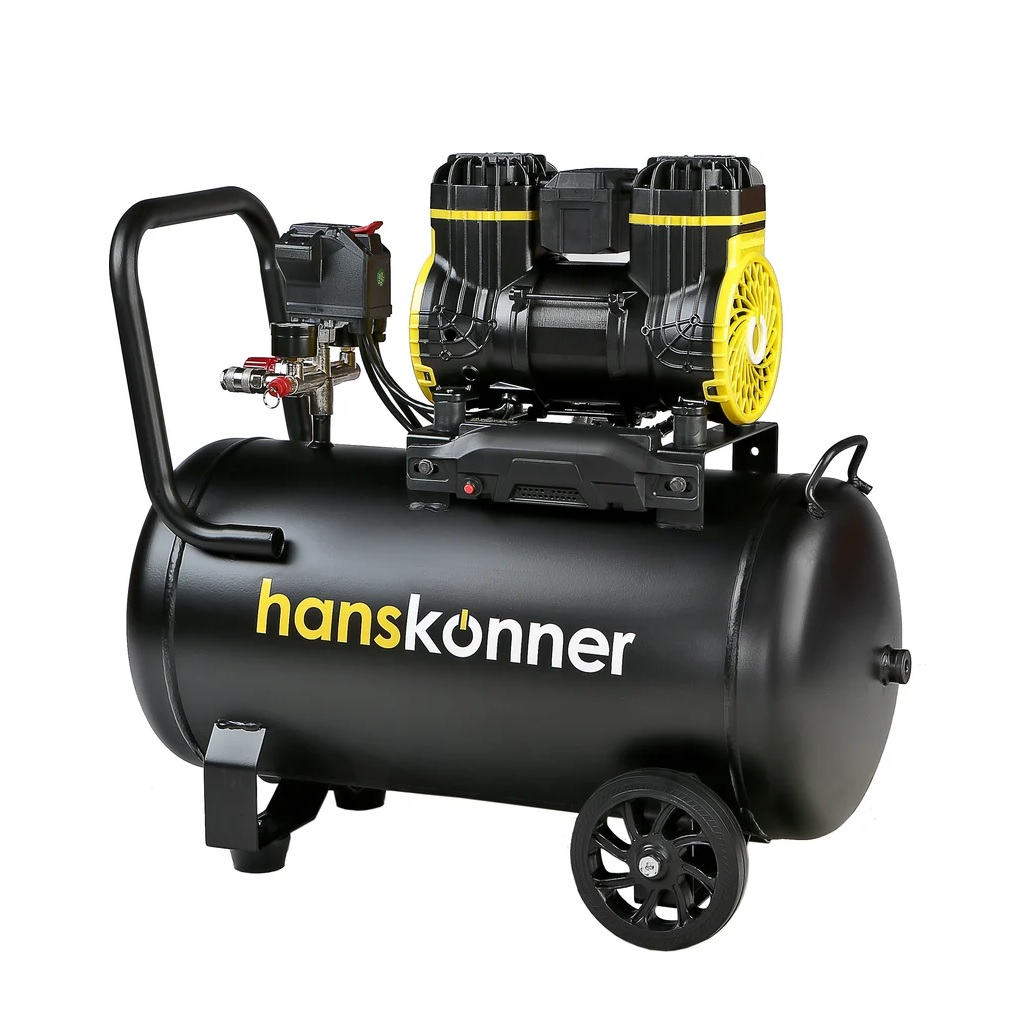 Компрессор безмасляный Hanskonner HAC501, 1.5 кВт, ресивер 50 л, 240 л/мин