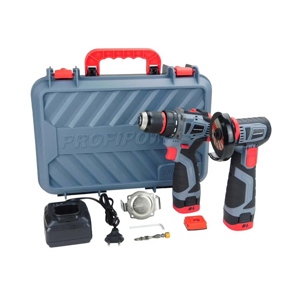 Набор аккумуляторного инструмента Procraft ProfiSet 2B16: УШМ+шуруповерт, 16 В 2акк. х 2Ah+з.у