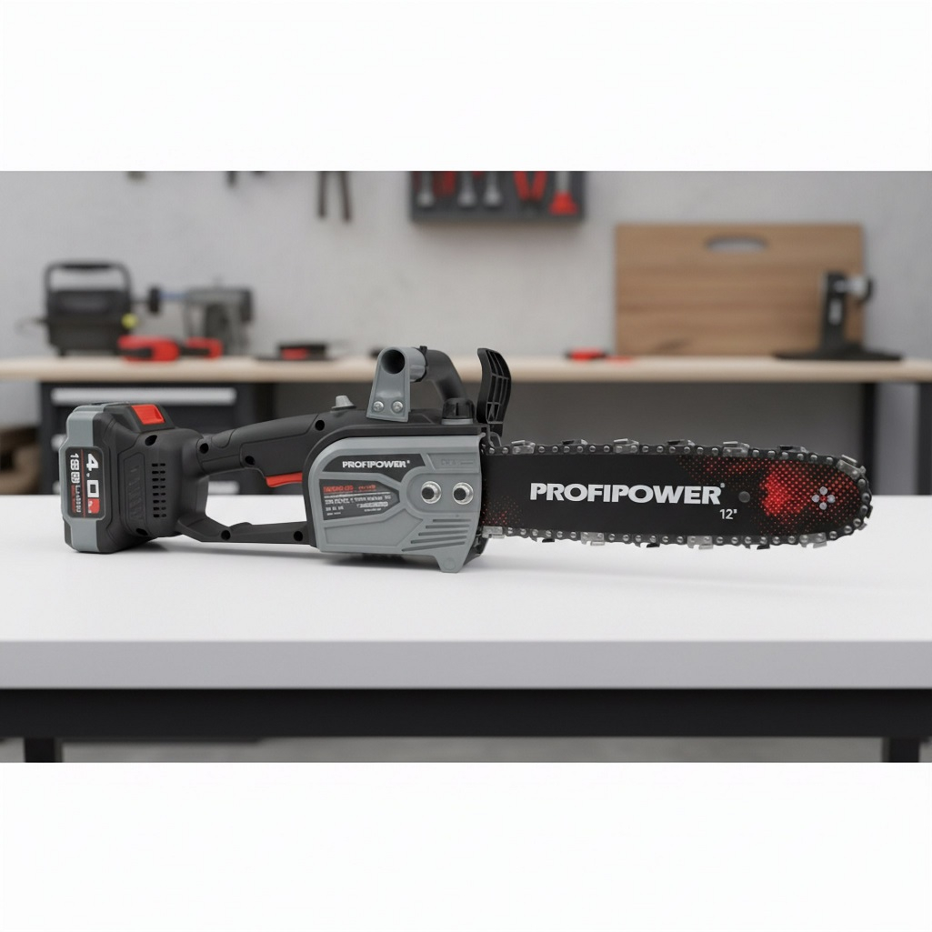 Пила цепная Profipower MKDUC-20B, E0114M1 аккумуляторная, 20В, 1 акк, 4.0 Ah, з.у.