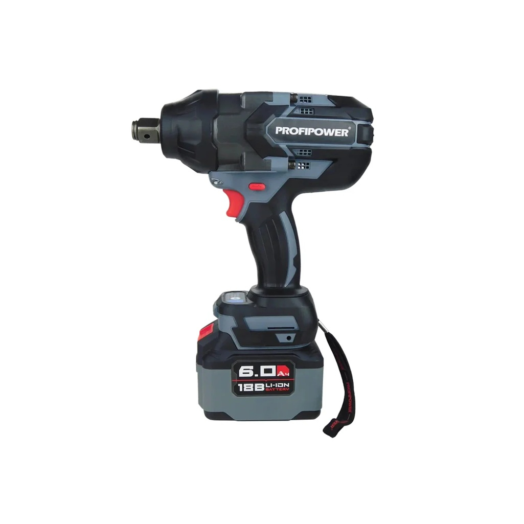 Гайковерт аккумуляторный бесщеточный Profipower T-1200N, 18 В, 1200 Hм, 1акк х 6Ah, з.у