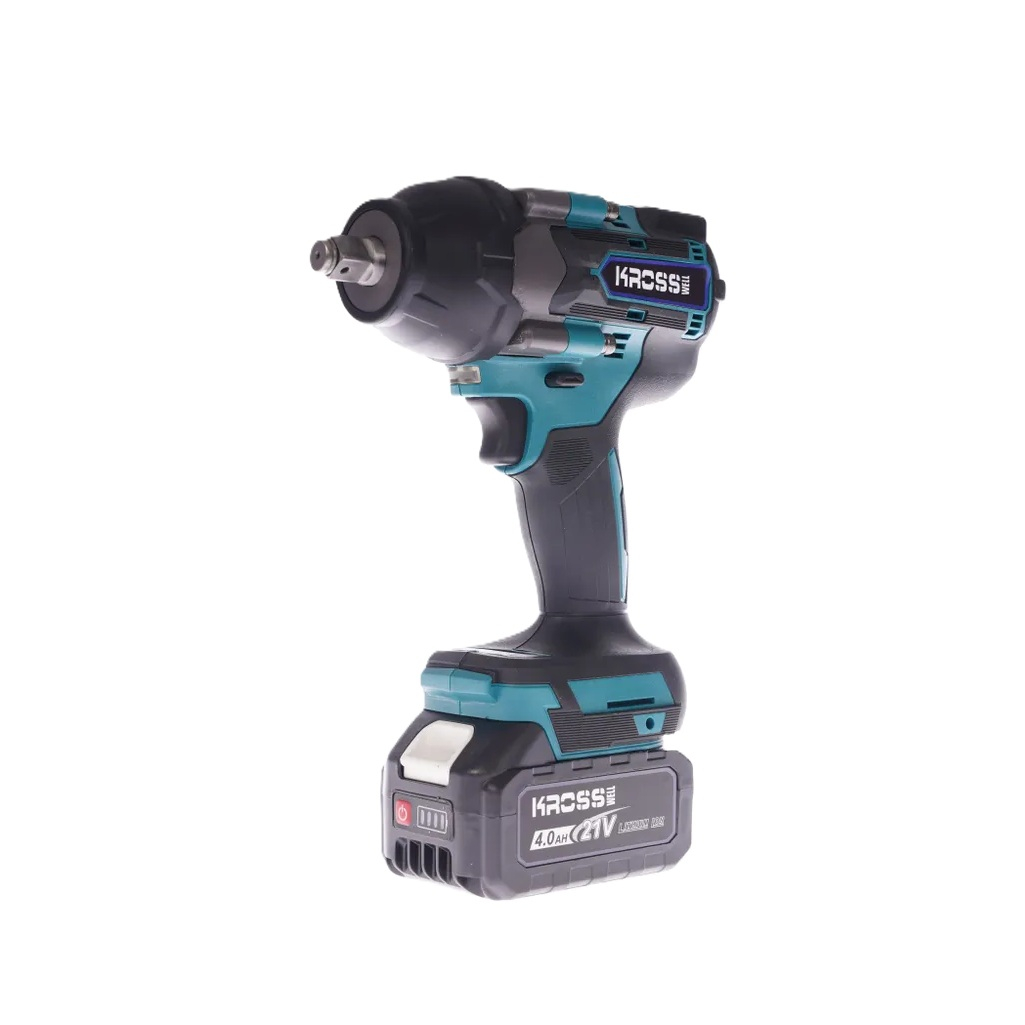 Гайковерт аккумуляторный Kross KLi 30M, 21 В, 600 Hм, 2 акк. х 4.0 Ah+з.у.