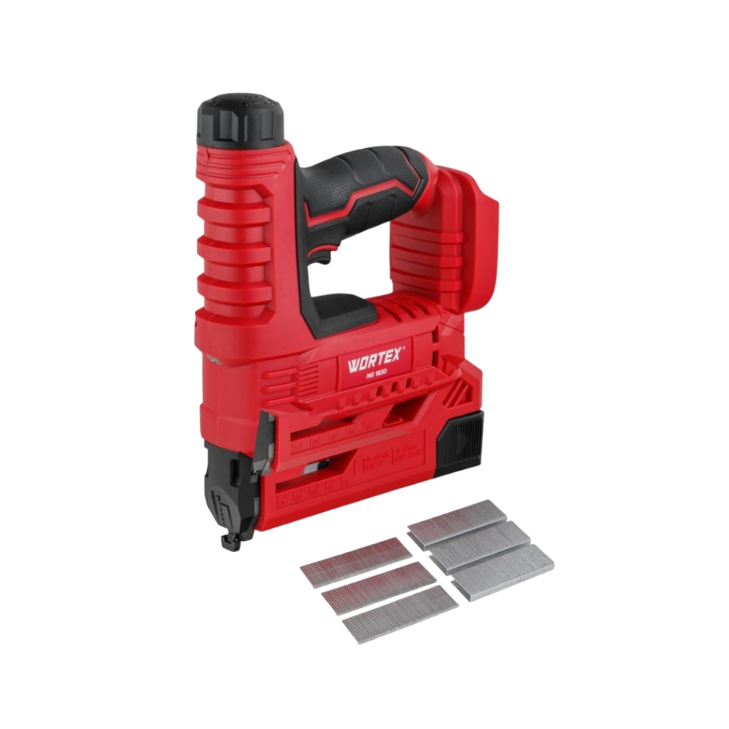 Аккумуляторный гвоздезабиватель Wortex NG 1830, 18В, 1 аккумулятор, 2.0Ah, зарядное устройство