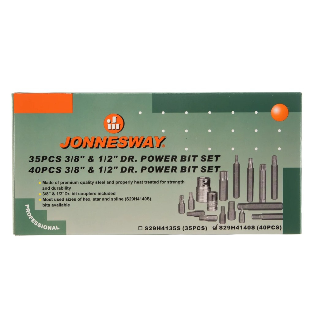 Набор вставок-бит Jonnesway S29H4140S 40 предметов