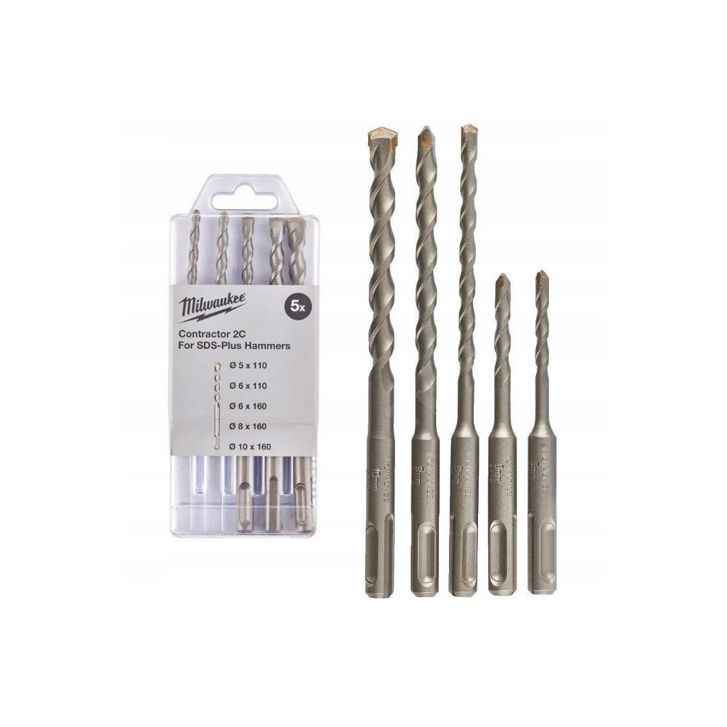 Набор буров Milwaukee Contractor 4932471242, SDS-plus, диаметр 5-10 мм, 5 штук