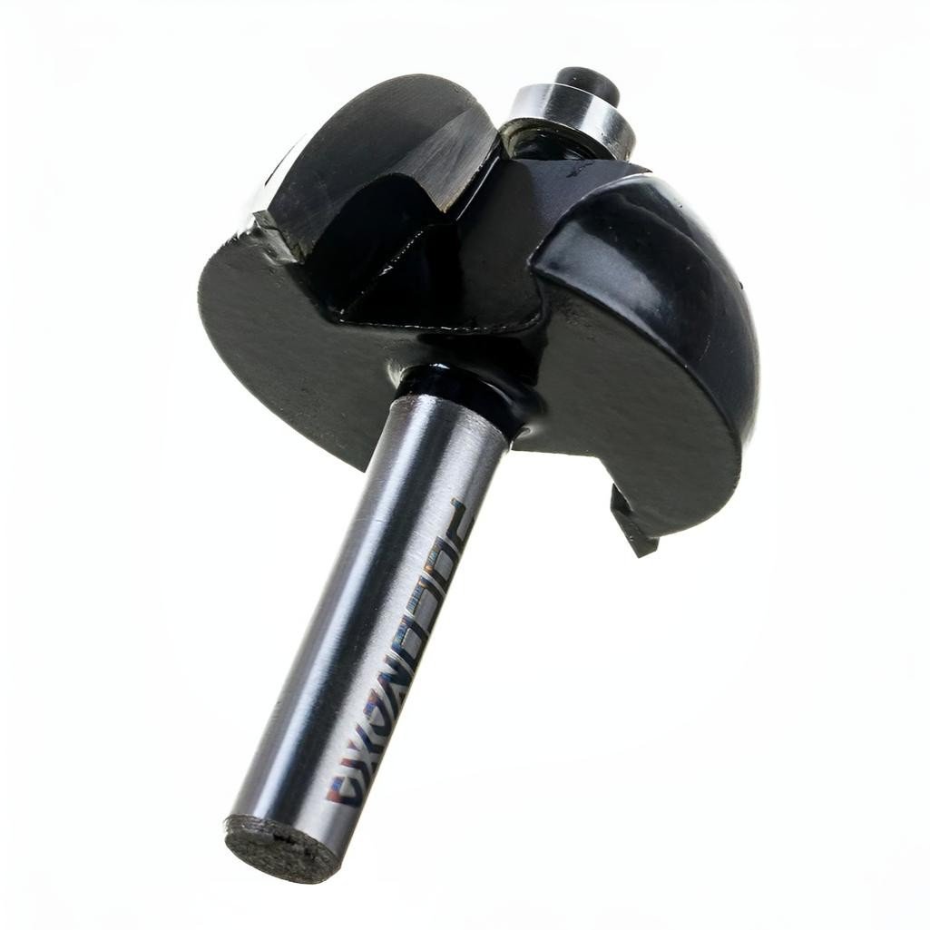 Фреза концевая  Росомаха d8 мм, D42 мм, H20 мм,R16 мм, с нижним подшипником, кромочная калевочная, 801803