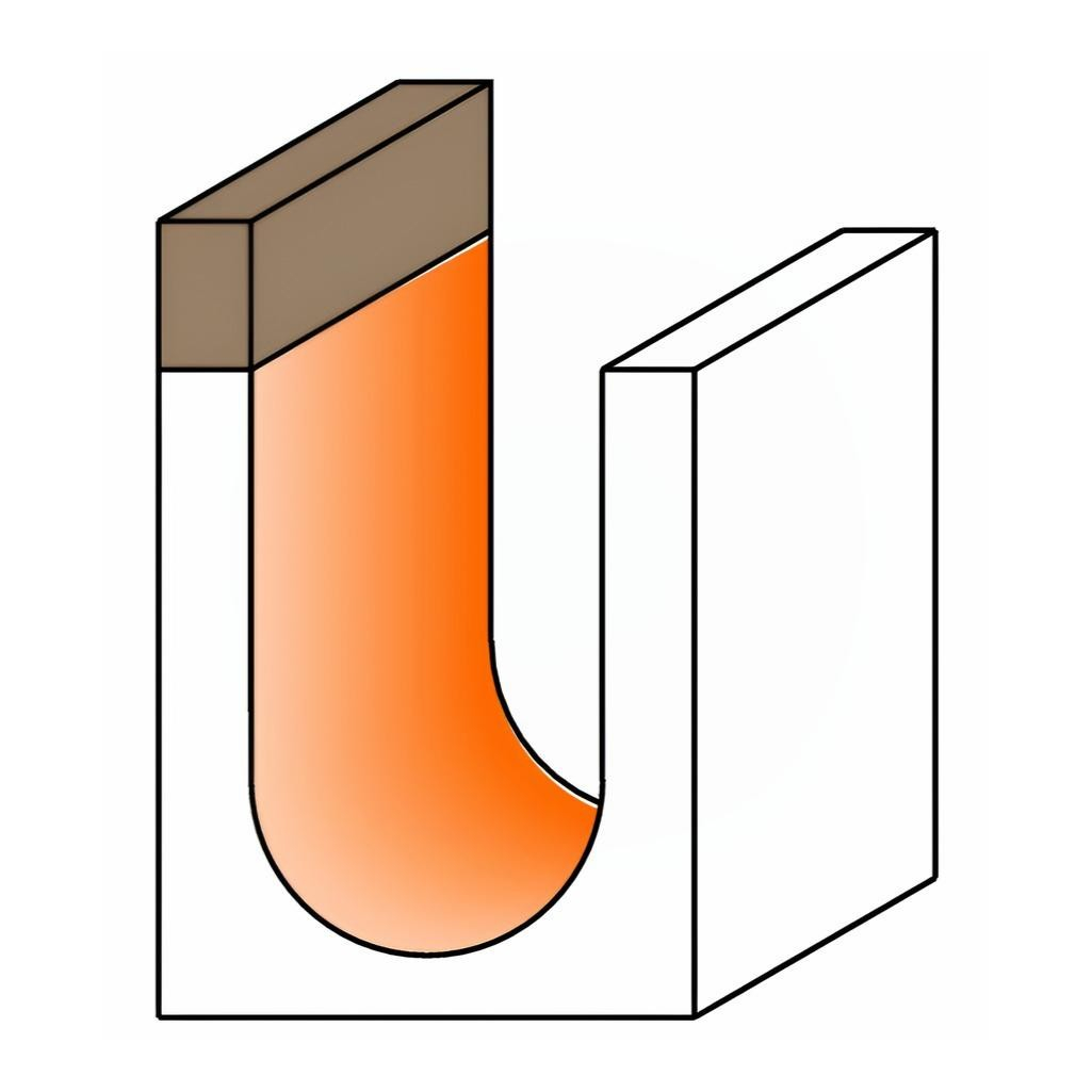 Фреза концевая CMT, радиусная, S12 мм, D12.7х31.7 мм, пазовая, 914.627.11