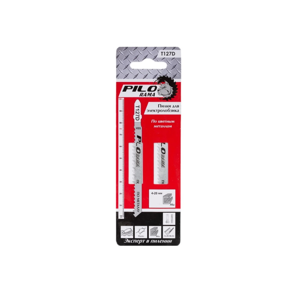 Пилки для лобзика по металлу Pilorama T127D, HSS, 2 шт, 7 мм, 541270