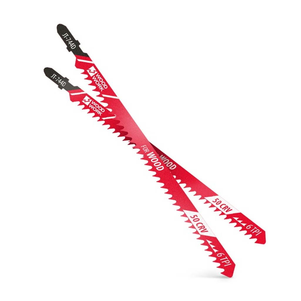 Пилки по дереву WoodWork JT-744D для лобзика, высокоуглеродистая сталь, 3 шт