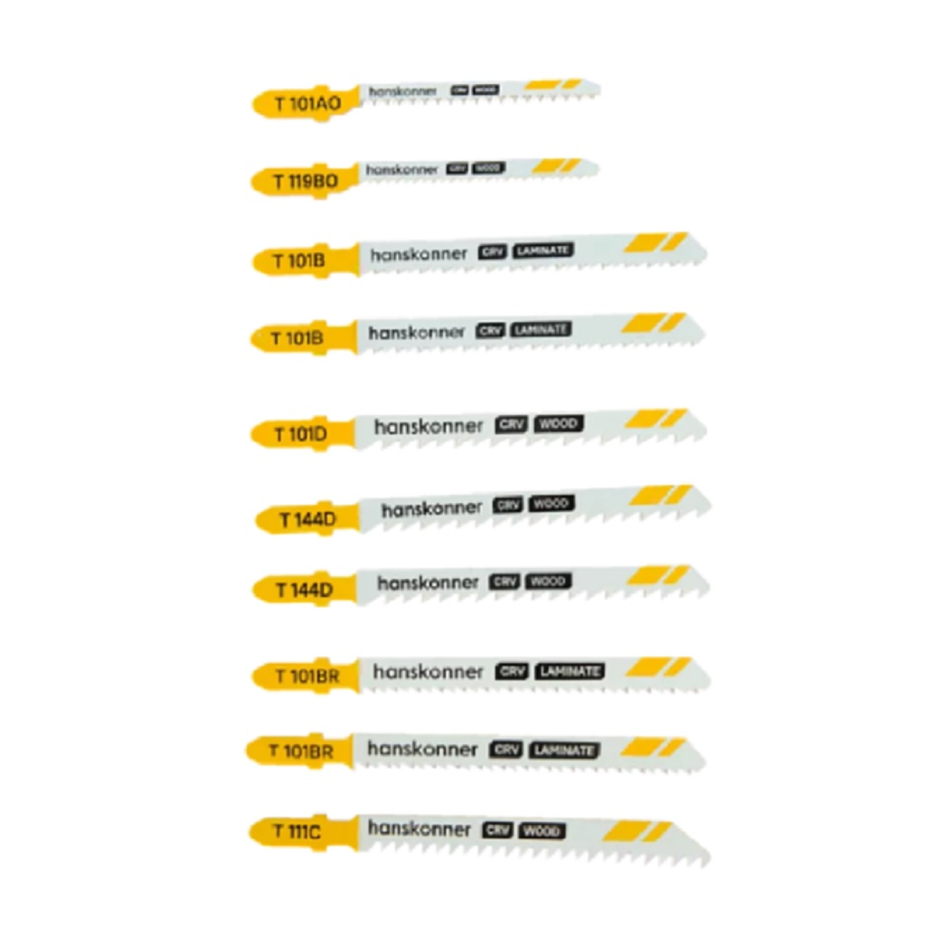 Набор пилок по дереву Hanskonner H10-WOODSET1, в упаковке 10 штук