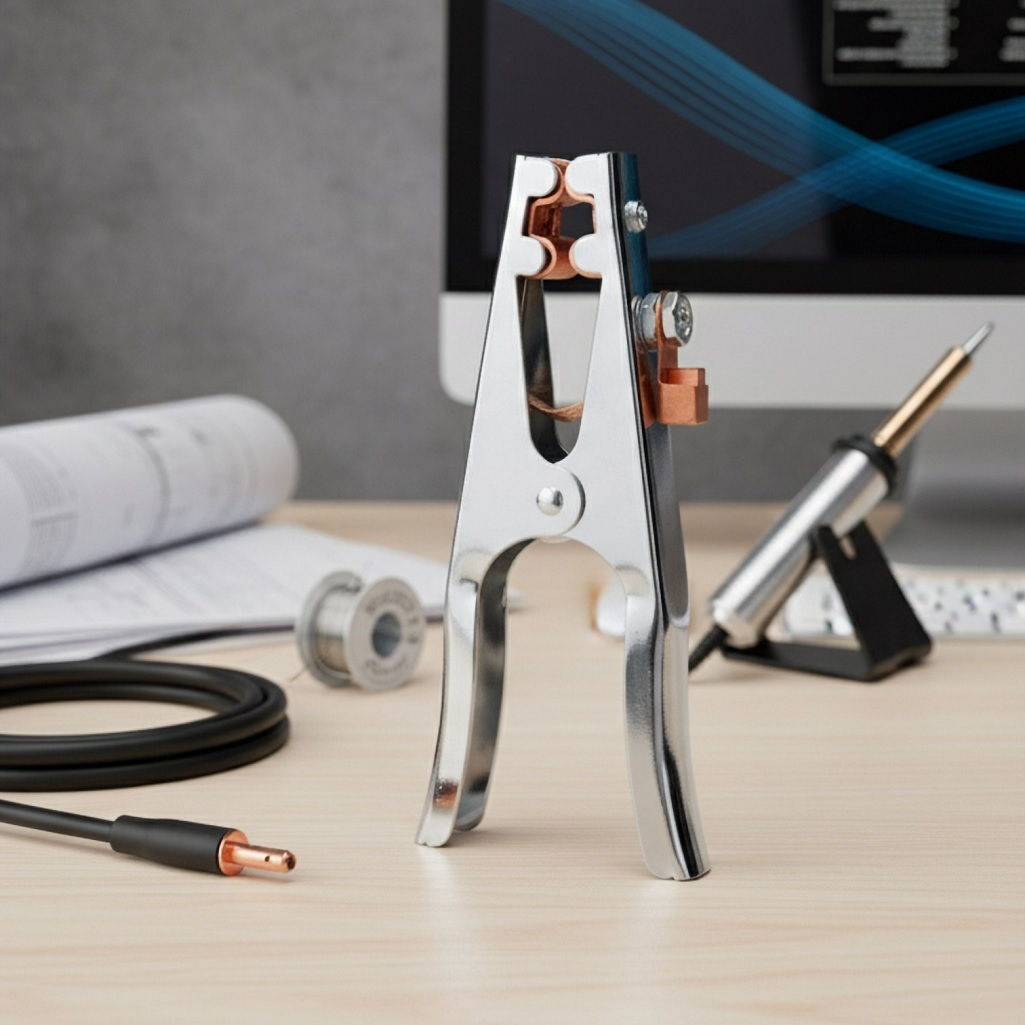 Клемма заземления Solaris E-500C, зажим пружинный, для соединения кабелей