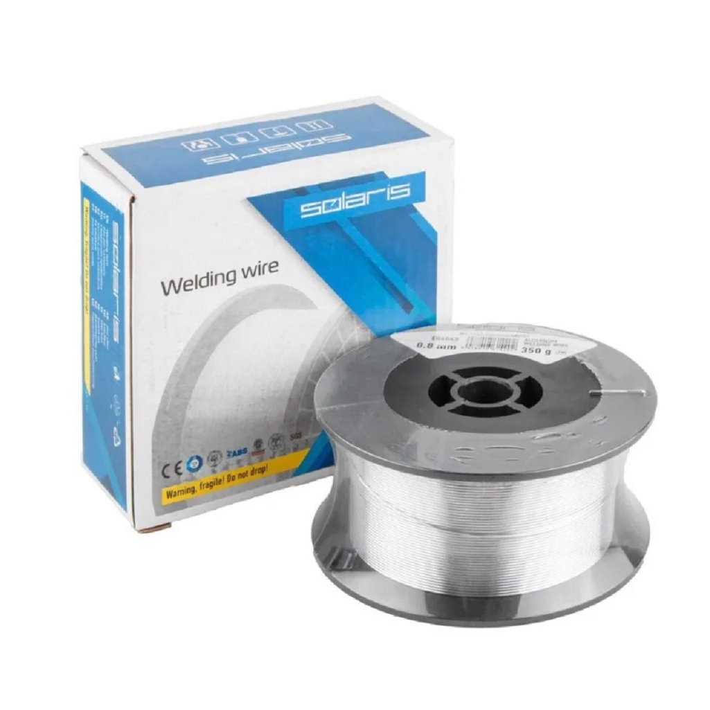 Проволока сварочная Solaris ER4043 для алюминия 0.8 мм, катушка 0.35 кг