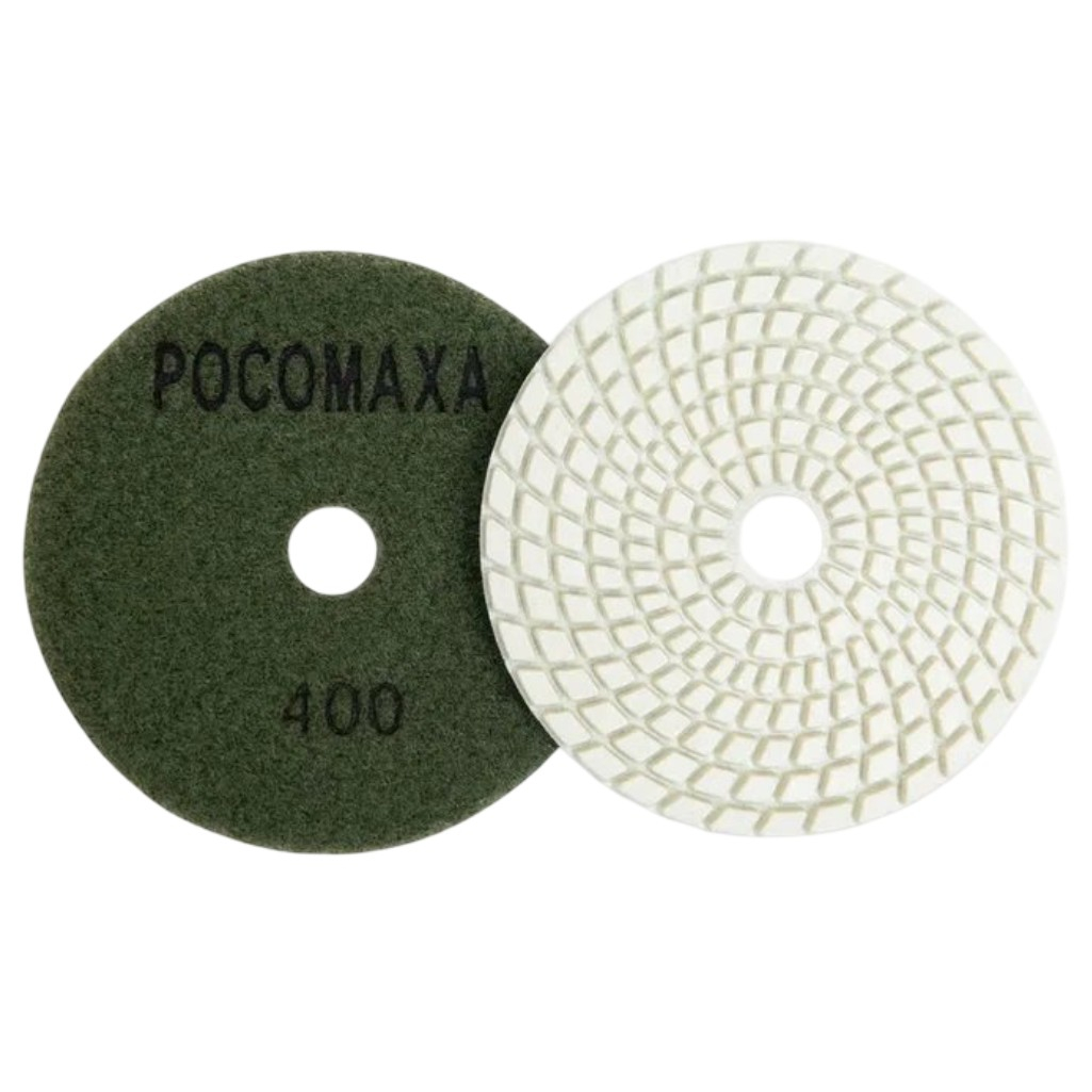 Круг алмазный гибкий Росомаха 150400,  d 100 мм, мокрая шлифовка, по камню, мрамору, Р 400, для УШМ