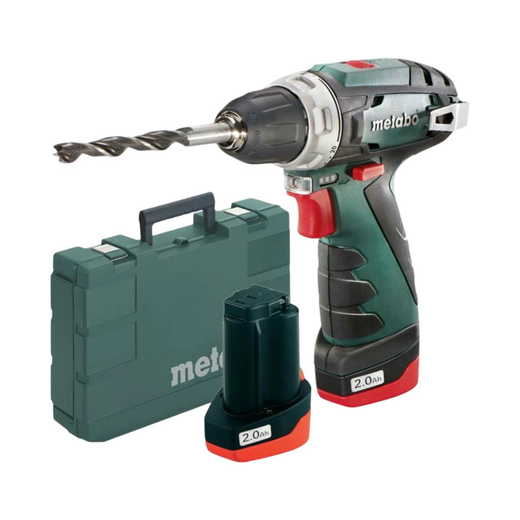 Шуруповерт аккумуляторный Metabo PowerMaxx BS 12 2х2.0Ah, кейс 600080500