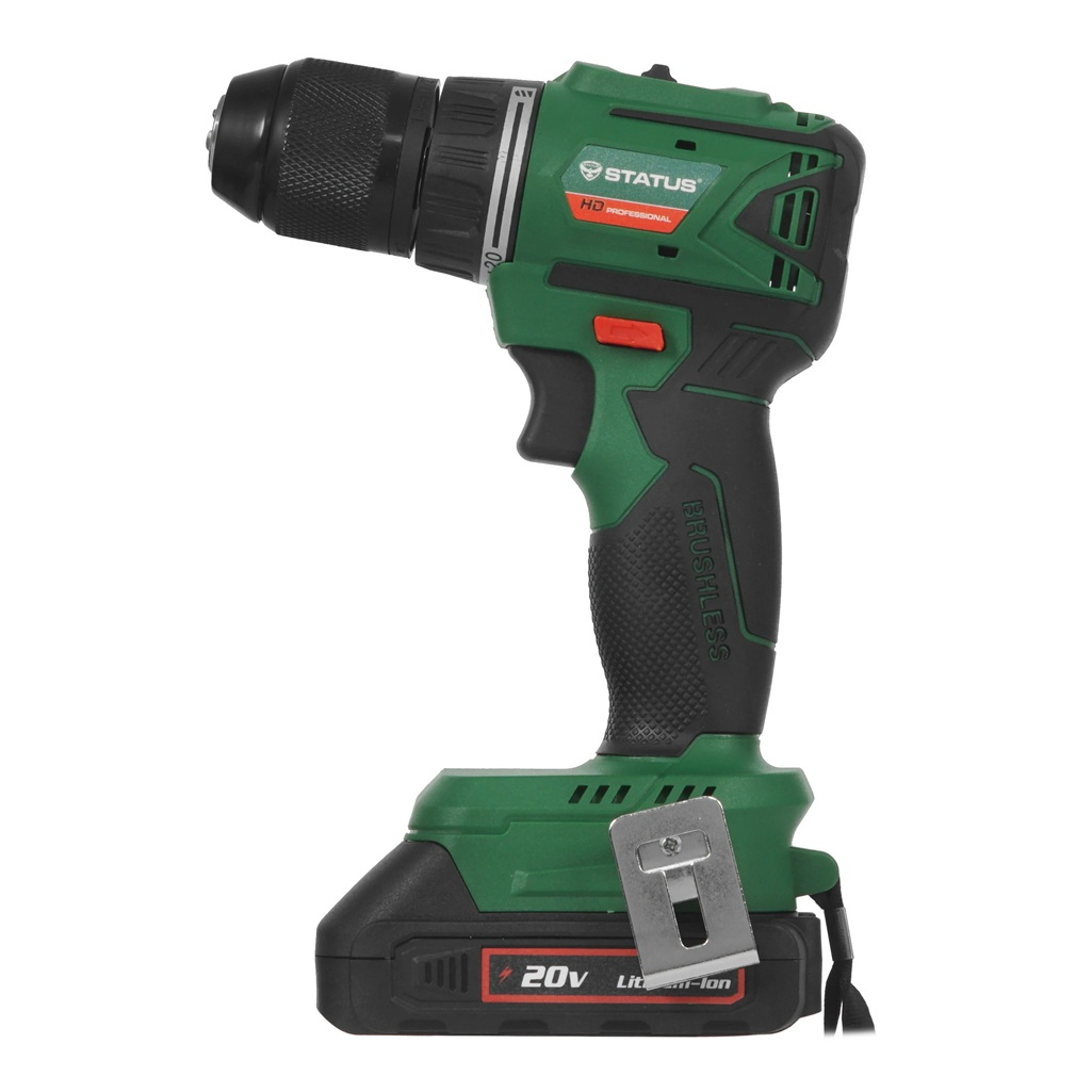 Дрель-шуруповерт аккумуляторная Status CBL 20-2 Li, бесщеточная, 50 Нм, 20 В, 2 акк. х 2Ah+з.у.
