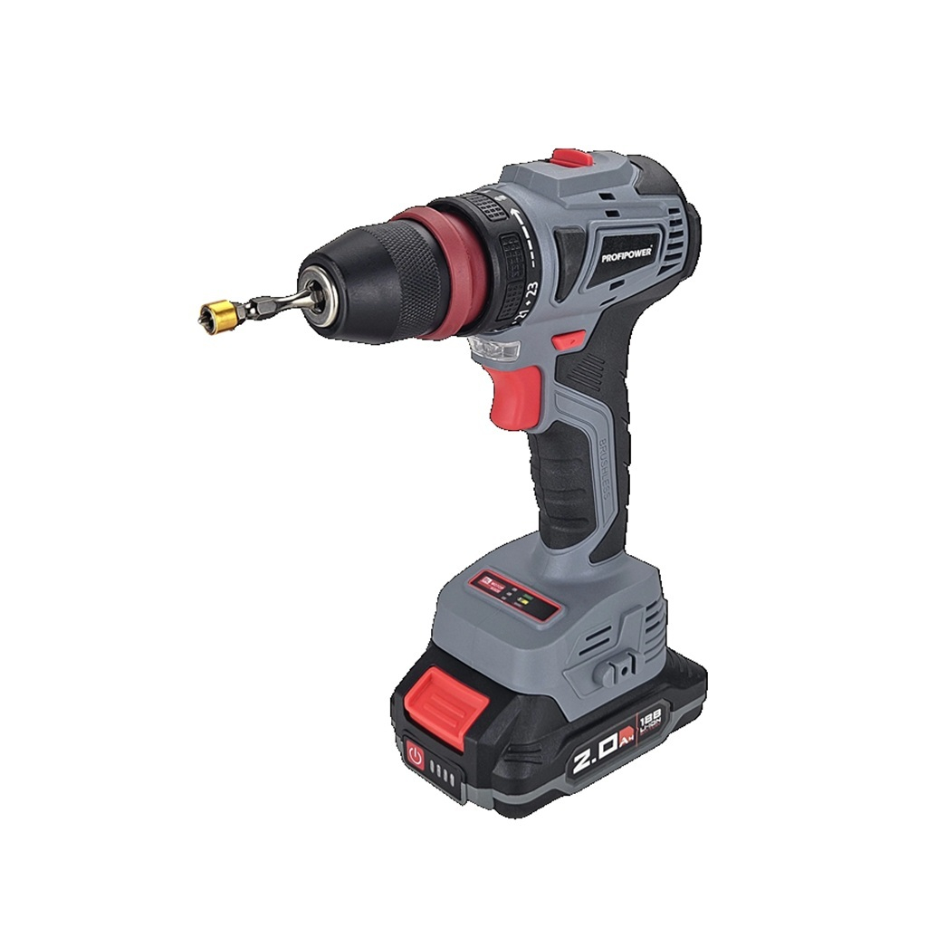 Шуруповерт аккумуляторный Profipower MKBL-18BM, бесщеточный, 18 В, 2акк х 2,0 Ah+з.у T0057