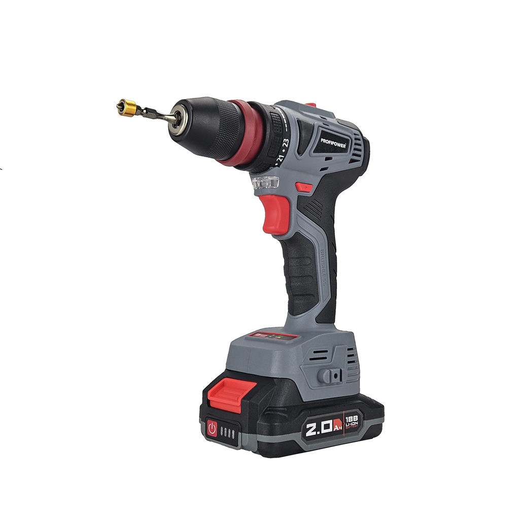 Шуруповерт аккумуляторный Profipower MKBL-18BM, бесщеточный, 18 В, 2акк х 2,0 Ah+з.у T0057