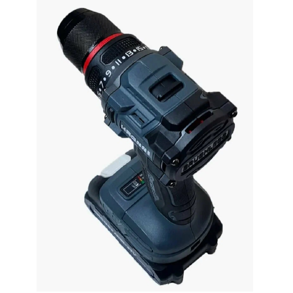 Шуруповерт аккумуляторный бесщеточный Kross KLi 21 BL Type 3, 21В, 2 акк. х 2,0 Ah+з.у.