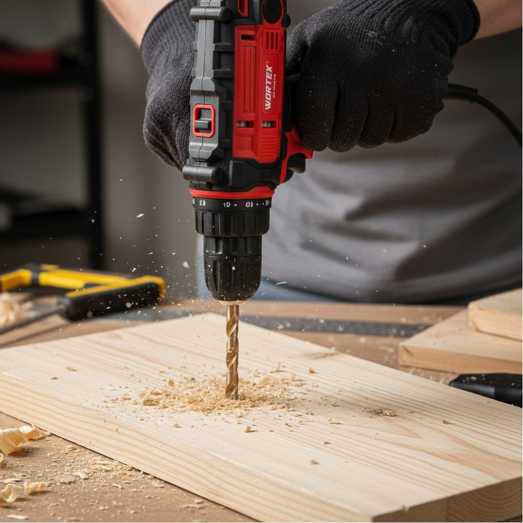 Дрель-шуруповерт Wortex DR 1025-1 D, 2 скорости, 50 Нм, 300 Вт