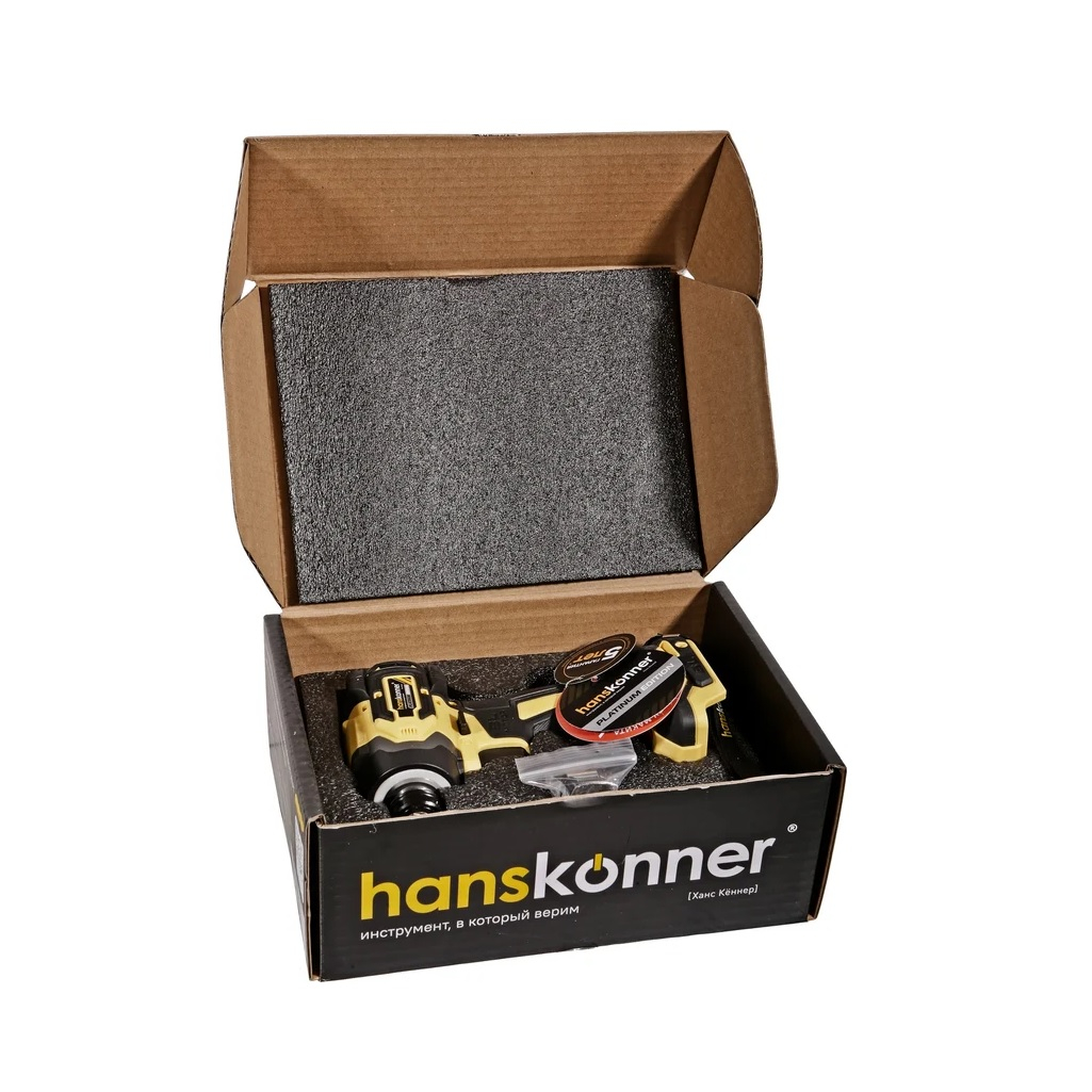 Винтоверт аккумуляторный ударный Hanskonner HCD20280BLW, 1BatterySystem, 18В, 280Нм, без аккумулятора и зарядки