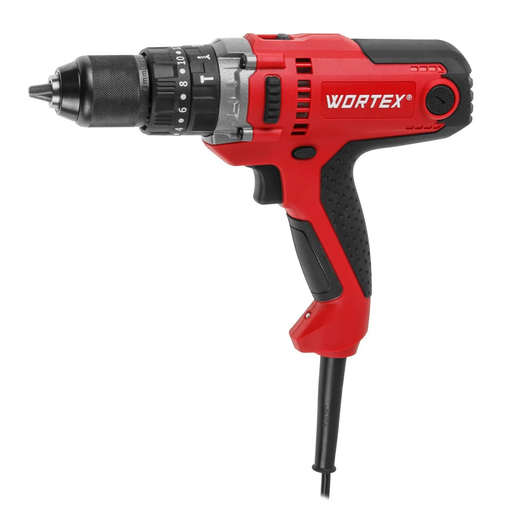 Дрель-шуруповерт аккумуляторная Wortex DR 1323 D, ударная, 450 Вт